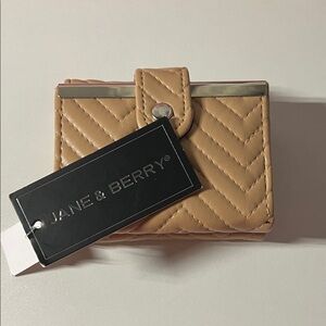 Jane & Berry Quilted Tan Wallet